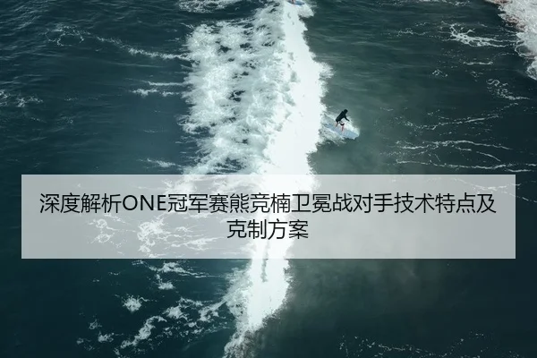 深度解析ONE冠军赛熊竞楠卫冕战对手技术特点及克制方案